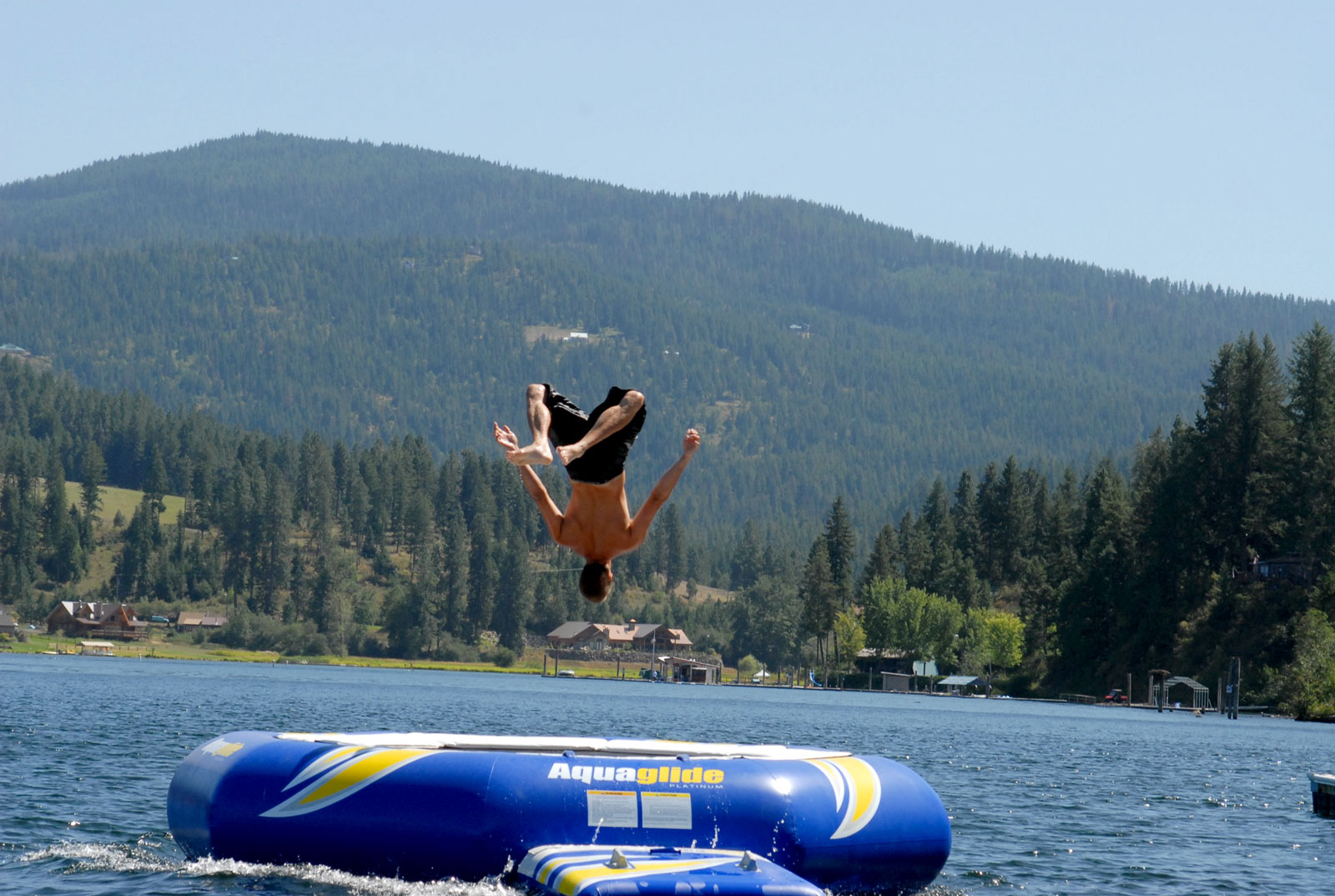 Water trampoline on Lake Coeur d'Alene | The Preserve at Gotham Bay